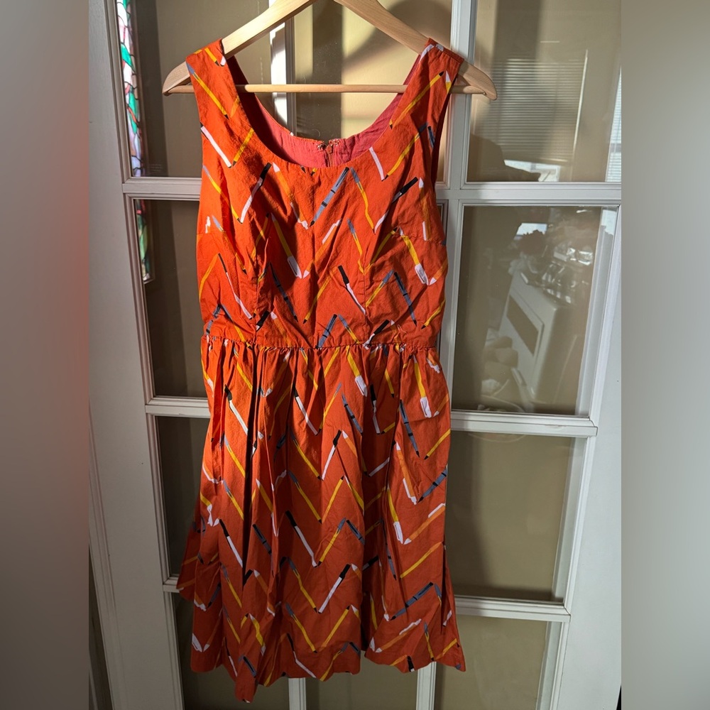 ModCloth fit and flare pens and pencils dress